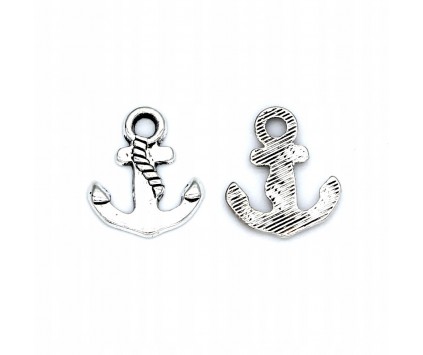 ZAWIESZKA CHARMS KOTWICA 14x16mm METAL 4szt