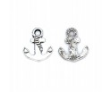 ZAWIESZKA CHARMS KOTWICA 14x16mm METAL 4szt