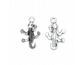 ZAWIESZKA CHARMS JASZCZURKA HALLOWEEN 25x14mm METAL 3szt