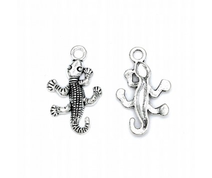 ZAWIESZKA CHARMS JASZCZURKA HALLOWEEN 25x14mm METAL 3szt