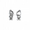ZAWIESZKA CHARMS DZIEWCZYNKA 15x7mm METAL 4szt