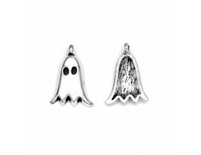 ZAWIESZKA CHARMS DUCH DUSZEK HALLOWEEN 19x13mm METAL 2szt