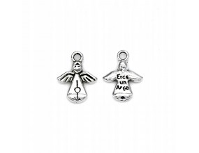 ZAWIESZKA CHARMS ANIOŁEK 17x13mm METALOWA 4szt