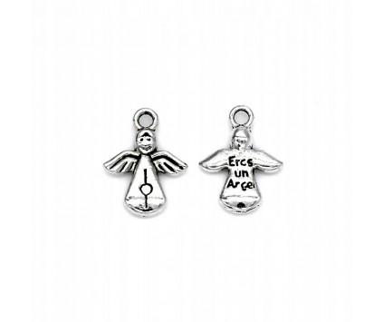 ZAWIESZKA CHARMS ANIOŁEK 17x13mm METALOWA 4szt