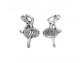 ZAWIESZKA BIŻUTERII CHARMS BALETNICA 25x12mm 3szt