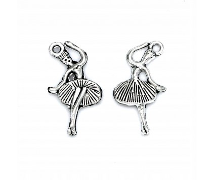 ZAWIESZKA BIŻUTERII CHARMS BALETNICA 25x12mm 3szt