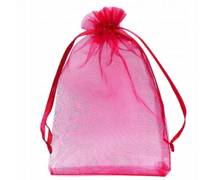 ORGANZA WORECZEK Z ORGANZY 14x9 ŚWIĘTA 1szt BORDO