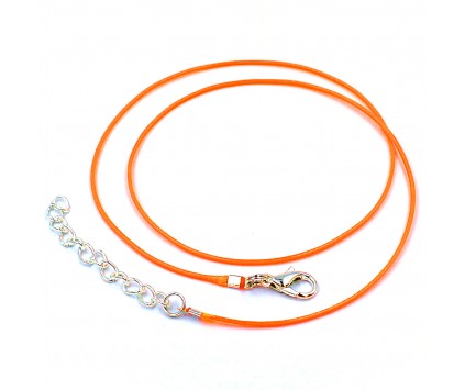 Baza Naszyjnika 48cm Zapięcie Pomarańcz neon 1mm