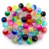 KORALIKI CRACKLE SZKŁO 8mm MIX dwubarwne 50SZT