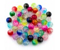 KORALIKI CRACKLE SZKŁO 8mm MIX dwubarwne 50SZT