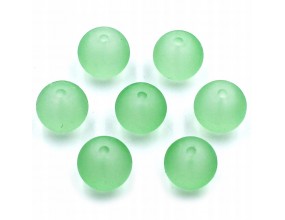 KORALIKI MROŻONE SZKLANE 8mm 20SZT ZIELONE JASNE