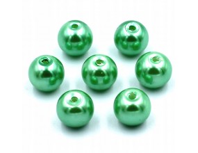 KORALIKI PERŁY SZKLANE PERŁA 8mm ZIELONE 20SZT