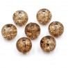 KORALIKI SZKLANE CRACKLE 8mm BRĄZOWE 20SZT