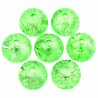 KORALIKI SZKLANE CRACKLE 8mm ZIELONY JASNY 20SZT