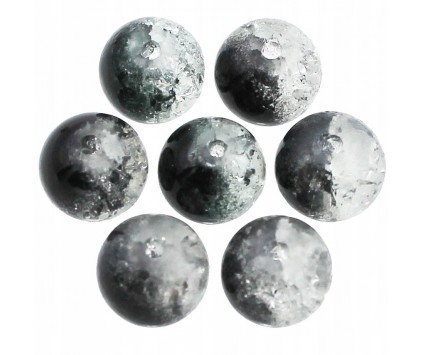 KORALIKI SZKLANE CRACKLE 8mm DWUBARWNE 20SZT