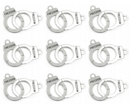 Łącznik do Bransoletek Zawieszka Ozdoba KAJDANKI FREEDOM Metal Ruchomy 9szt