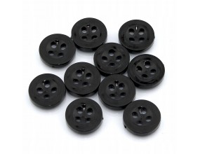 GUZIKI CZARNE PLASTIKOWE HANDMADE SZYCIE 10SZT