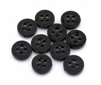 GUZIKI CZARNE PLASTIKOWE HANDMADE SZYCIE 10SZT