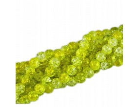 Koraliki SZKLANE CRACKLE 8mm SZNUR 52szt dwubarwne