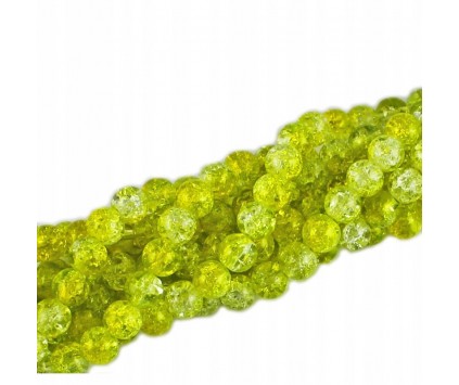 Koraliki SZKLANE CRACKLE 8mm SZNUR 52szt dwubarwne