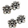 Przekładka Kwiat 15x8mm srebrny antyczn 4szt akryl