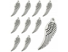 ZAWIESZKI CHARMS SKRZYDŁA SKRZYDEŁKA ZAWIESZKA SKRZYDŁO WISIOREK 29mm 12szt