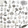 Zawieszki CHARMS mix METAL + ogniwa ZESTAW 200 el.