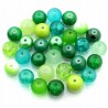 Koraliki szklane 8mm MIX 30szt seledynowo-zielony