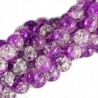 Koraliki SZKLANE CRACKLE 8mm SZNUR 52szt dwubarwne