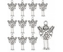 ZAWIESZKI CHARMS ANIOŁKI ELFY ZAWIESZKA ANIOŁ ELF WISIOREK METAL 25mm 12szt