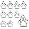 ZAWIESZKI CHARMS ŁAPKI ZAWIESZKA ŁAPA PSIA ŁAPKA WISIOREK METAL 13mm 12szt