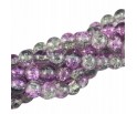 Koraliki SZKLANE CRACKLE 8mm SZNUR 52szt dwubarwne