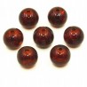 KORALIKI SZKLANE Crackle 8mm brąz c. 14 szt.