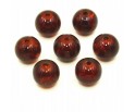 KORALIKI SZKLANE Crackle 8mm brąz c. 14 szt.