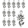 ZAWIESZKI CHARMS KWIATKI ZAWIESZKA KWIAT KWIATEK WISIOREK METAL 19mm 12szt