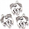 Zawieszka metal CHARMS 25x18x2mm JEDNOROŻEC 3szt