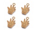 Zawieszka wisiorek CHARMS ręka DŁOŃ 18X12mm 4szt