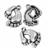 Zawieszka metal charms STOPY stópki 20x17mm 3szt