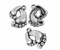 Zawieszka metal charms STOPY stópki 20x17mm 3szt