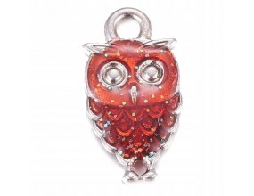 Zawieszka emaliowana CHARMS SOWA 18mm ekskluzywna