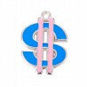 Zawieszka emaliowana DOLAR 25x18mm 1szt nieb-róż