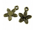 Zawieszka metal kwiat 13.5x10mm brąz antyczny 4szt