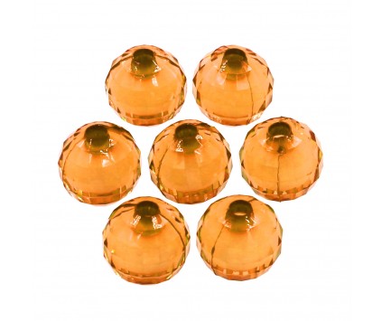 Koraliki Akrylowe Kule Szlifowane 10mm 10szt Pomarańczowe