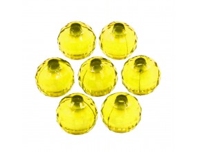 Koraliki Akrylowe Kule Szlifowane 10mm 10szt Żółte