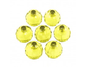 Koraliki Akrylowe Kule Szlifowane 10mm 10szt Żółte Jasne
