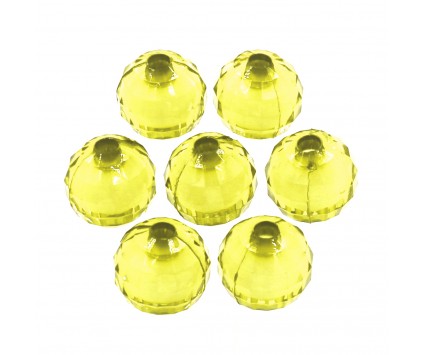 Koraliki Akrylowe Kule Szlifowane 10mm 10szt Żółte Jasne