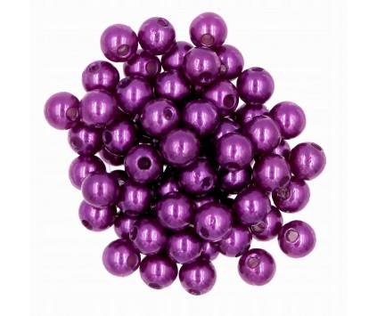 Koraliki PERŁA PERŁY PEREŁKI akryl 6mm 50szt ciemn