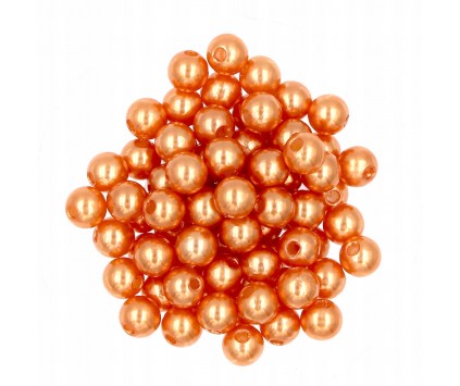 Koraliki PERŁA PERŁY PEREŁKI akryl 6mm 50szt pomar
