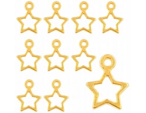ZAWIESZKI CHARMS GWIAZDKI ZAWIESZKA GWIAZDA GWIAZDKA WISIOREK ZŁOTA 12szt