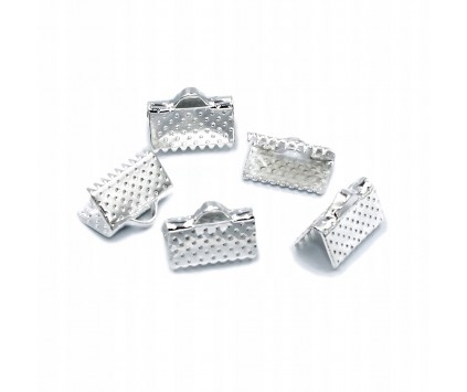 Końcówka rzemienia sznurka wstążki 8x8x5mm 14sztuk